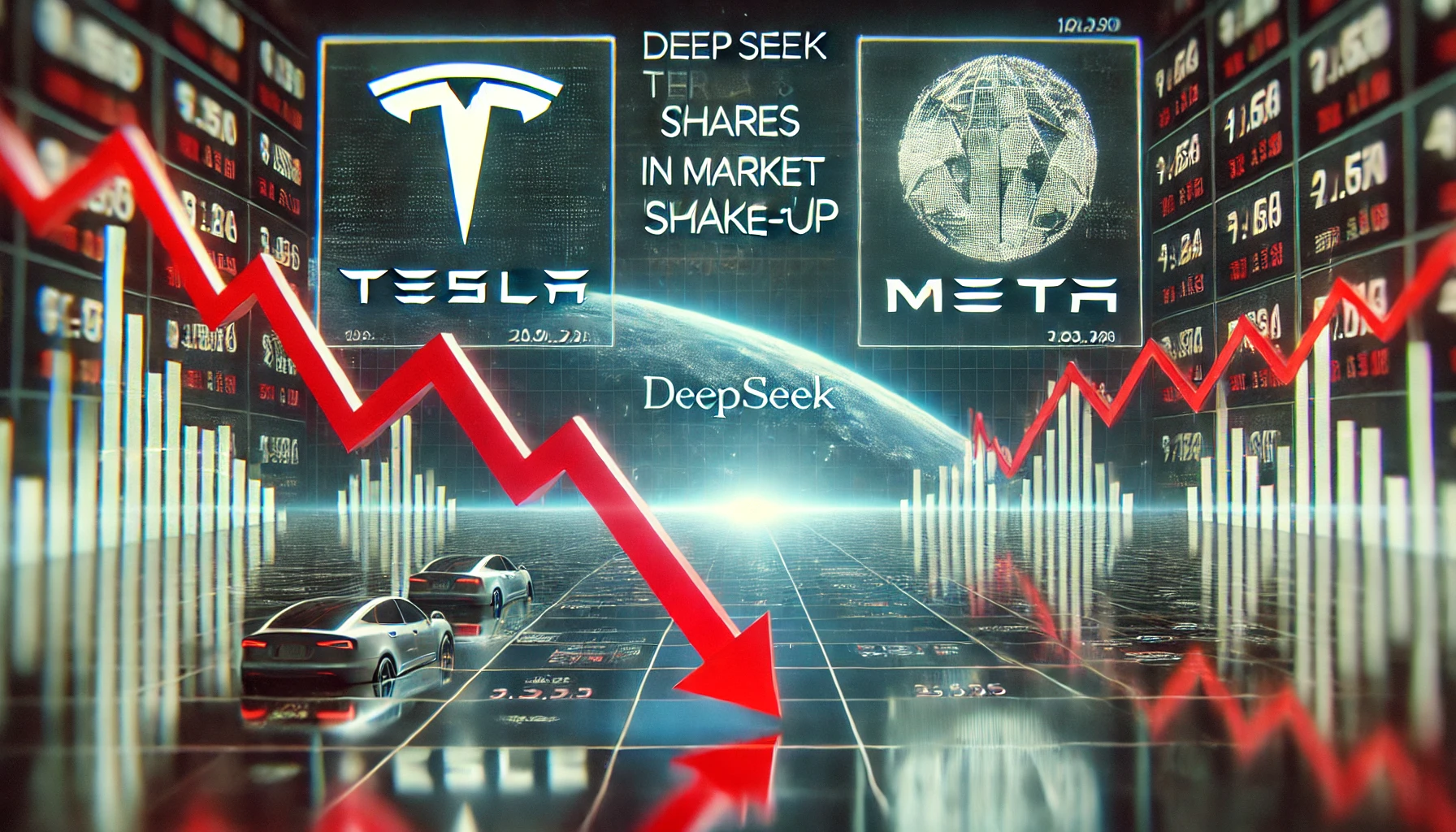 DeepSeek Disrupts: Tesla and Meta Shares Plummet in Market Shake-Up